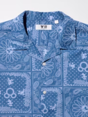Disney in Blue Cotton Linen Shirt - Image 2