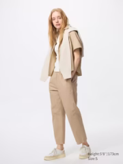 Cotton Relaxed Ankle Pants - Image 3