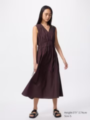 Cotton Gathered Dress - Image 2