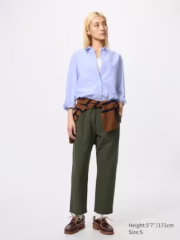 Cotton Relaxed Ankle Pants - Image 2